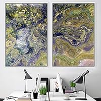 2 Piece Framed Canvas Wall Art Natural Abstract Canvas Prints Home Artwork Decoration for Living Room,Bedroom - 16