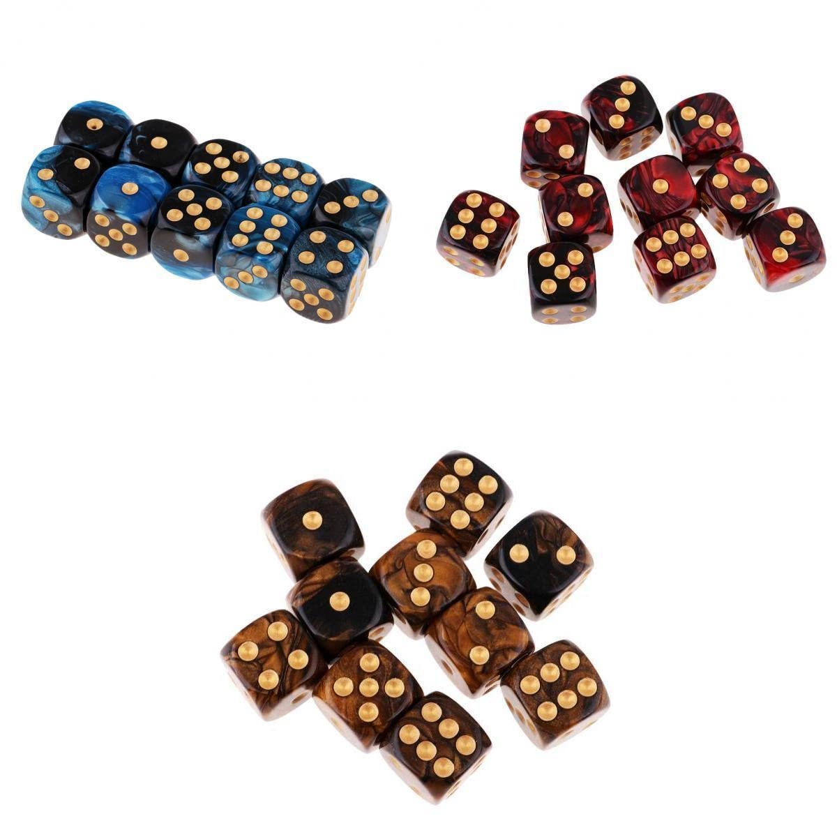 ATORSE Toy 30pcs Colorful 6-Sided Game Dice 16mm Dice for Board Games and Teaching Math-Toys & Hobbies-Games-Role Playing Games-Dungeons & Dragons-Accessories & Dice-image-33
