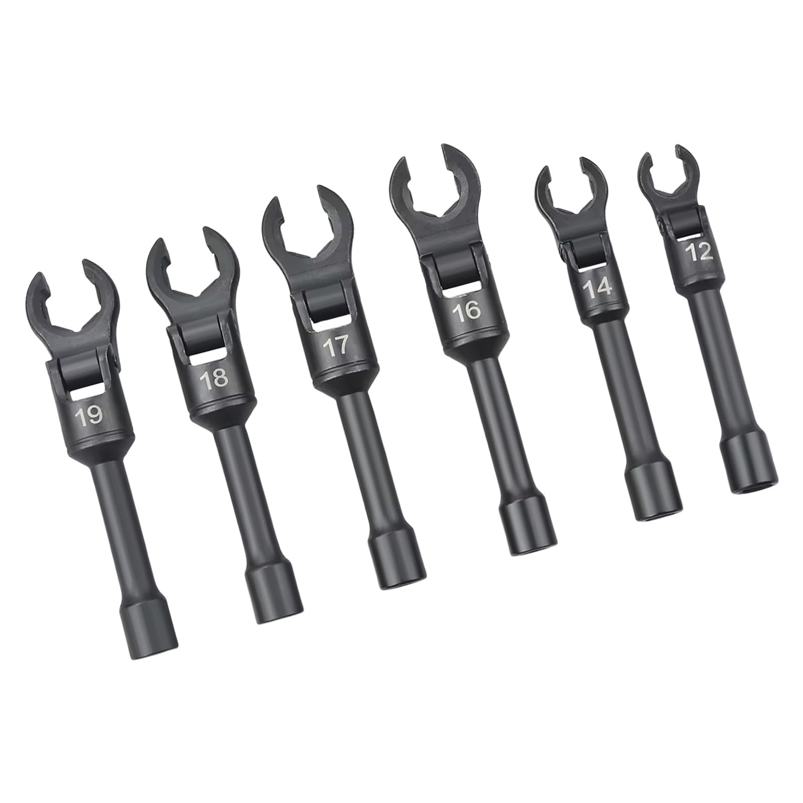Set di chiavi professionali regolabili da 12 a 19 mm, in acciaio con impugnatura ergonomica, testa flessibile, in lega di acciaio, set di chiavi a brugola