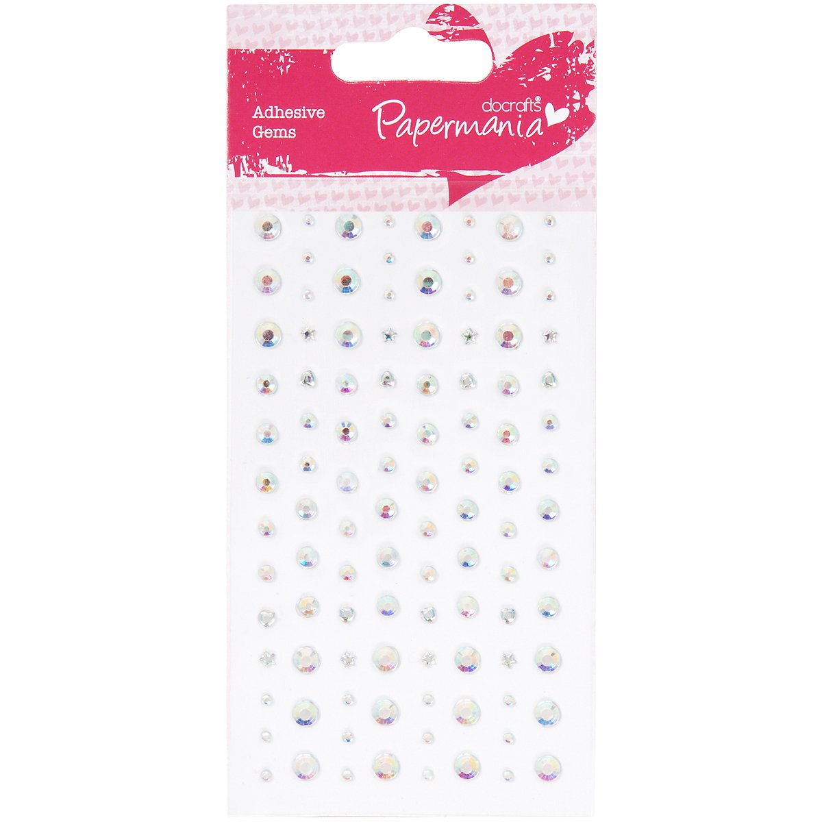 Papermania Adhesive Stones Assortment 104 pieces Transparent, Craft Embellishments