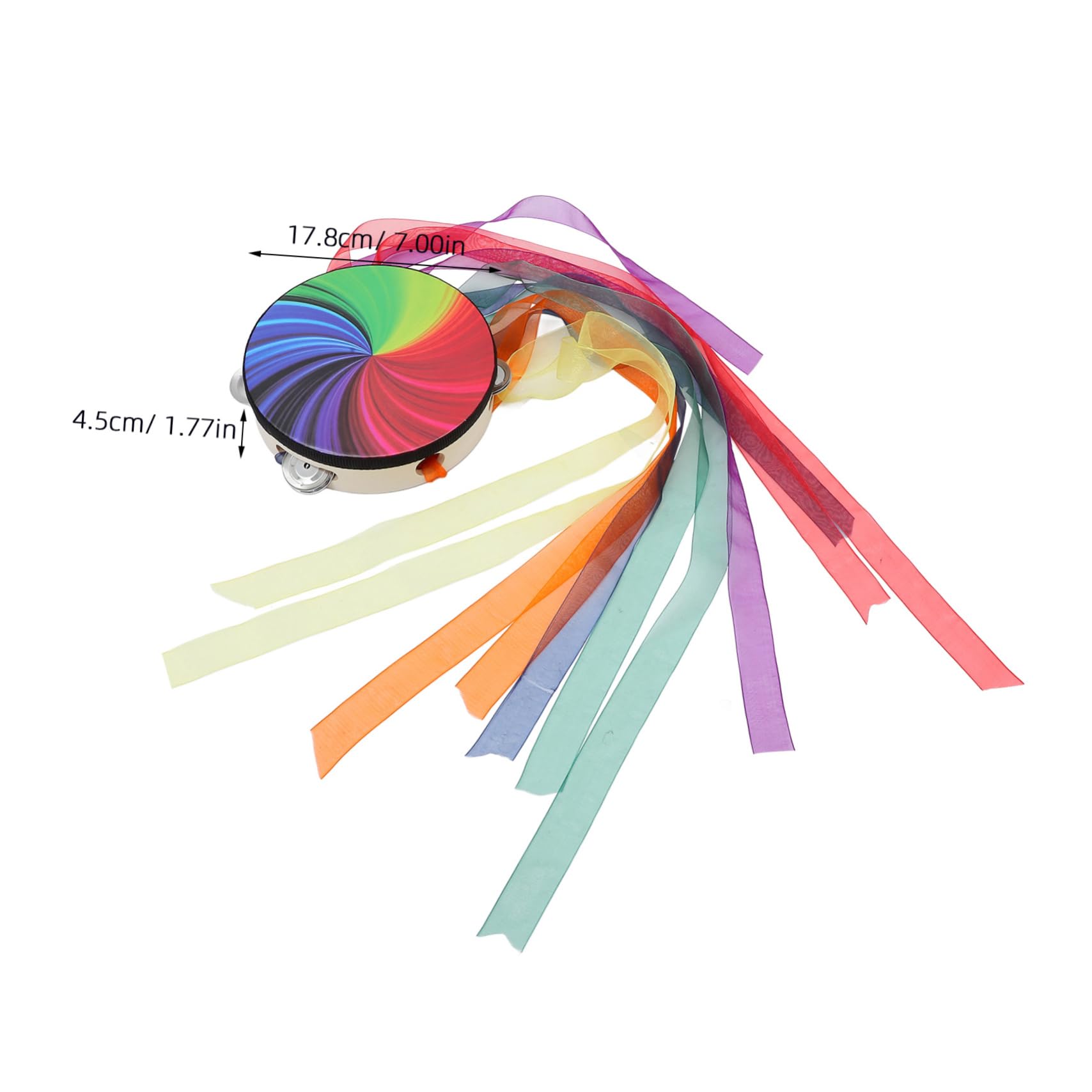 SUPVOX Ergonomic Design Hand Tambourine Party Musical Tambourine Shaking Bell for Dance Games Music Lessons