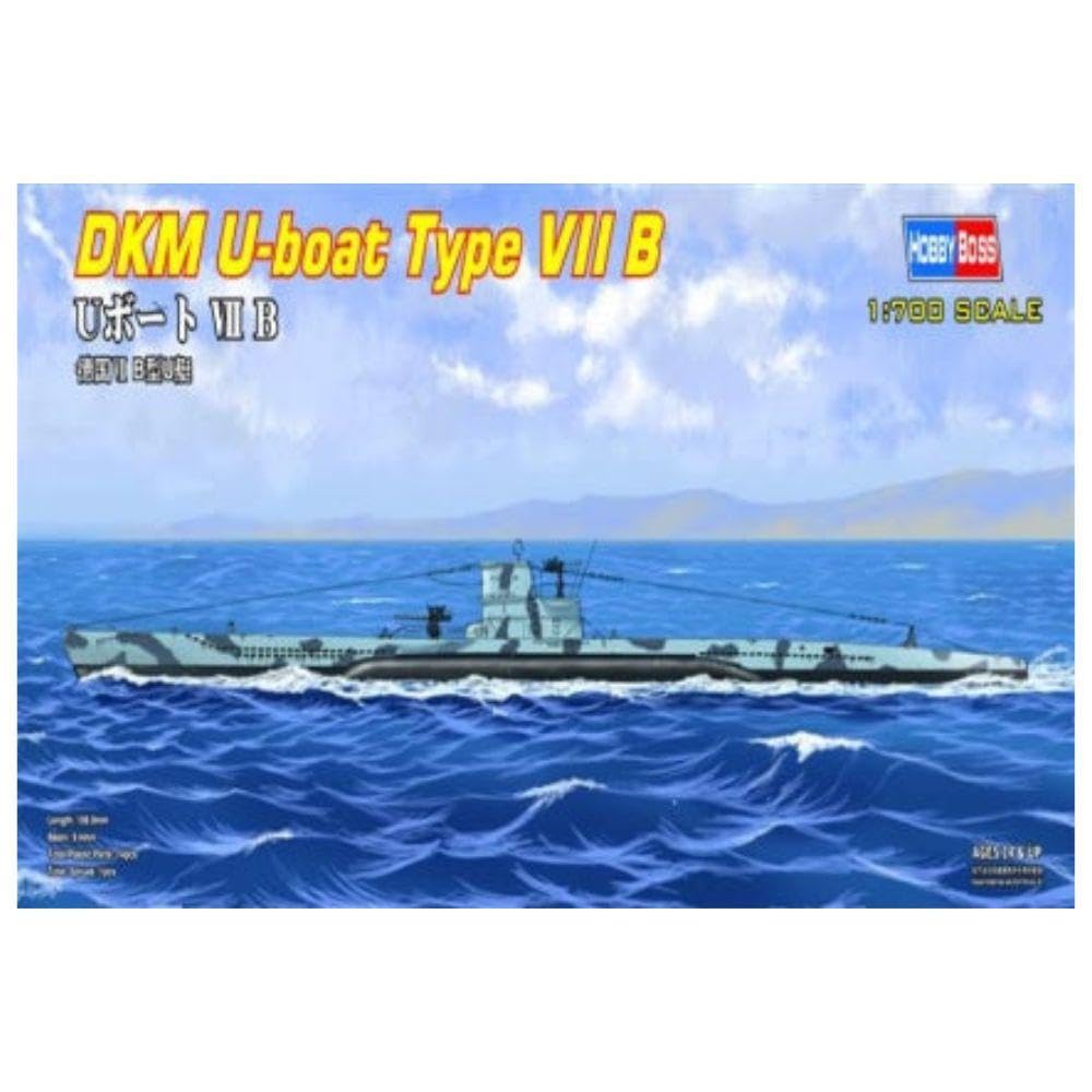 Hobbyboss 87008 1:700-DKM U-Boat Type VII B, Navy