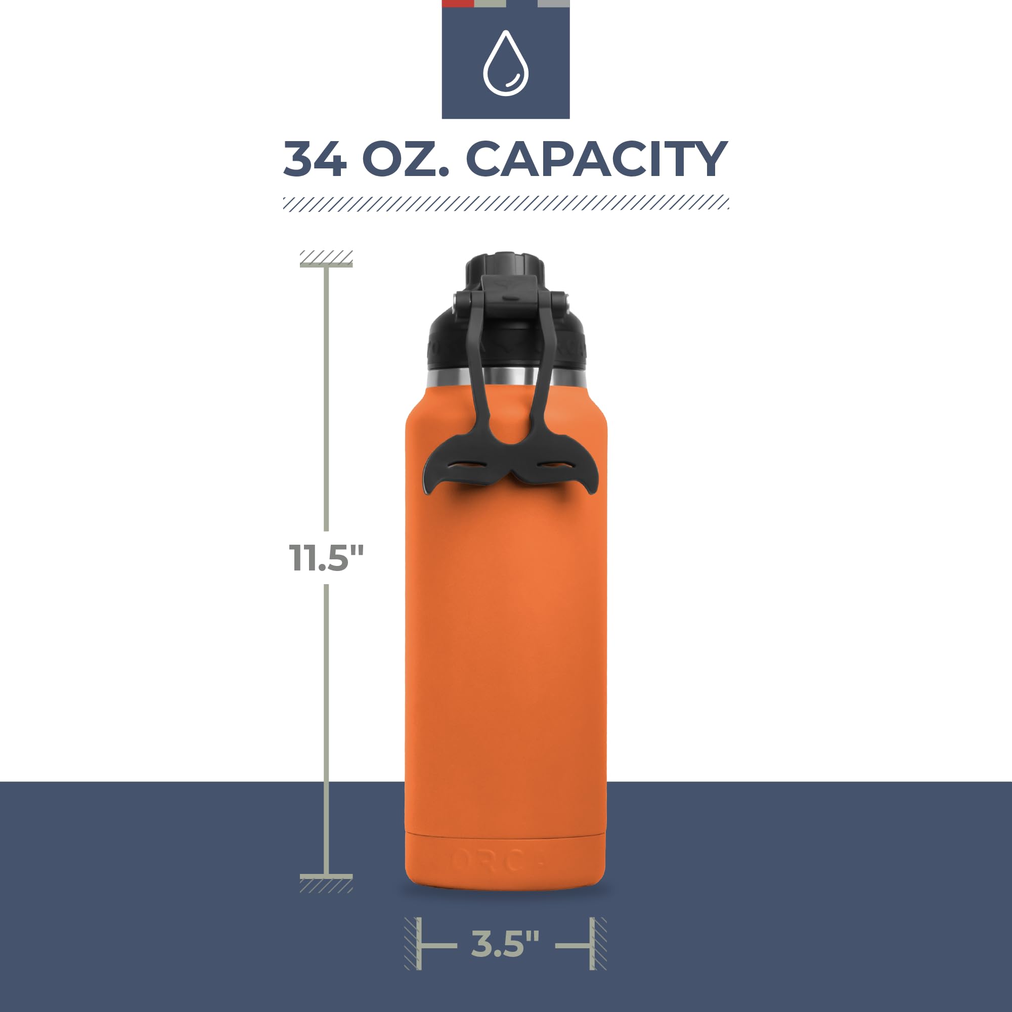 Amazon.com: ORCA Hydra 34oz | Insulated, Stainless Steel Water