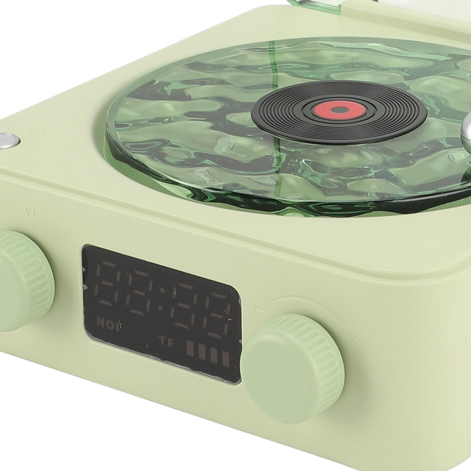 Odtwarzacz Waves, Głośnik Bezprzewodowy z Podświetleniem Nocnym i Wyświetlaczem Czasu, Dźwięk Stereo w Stylu Mini Magnetofonu do Sypialni, Biura, Imprezy, Idealny dla Dziewczynek