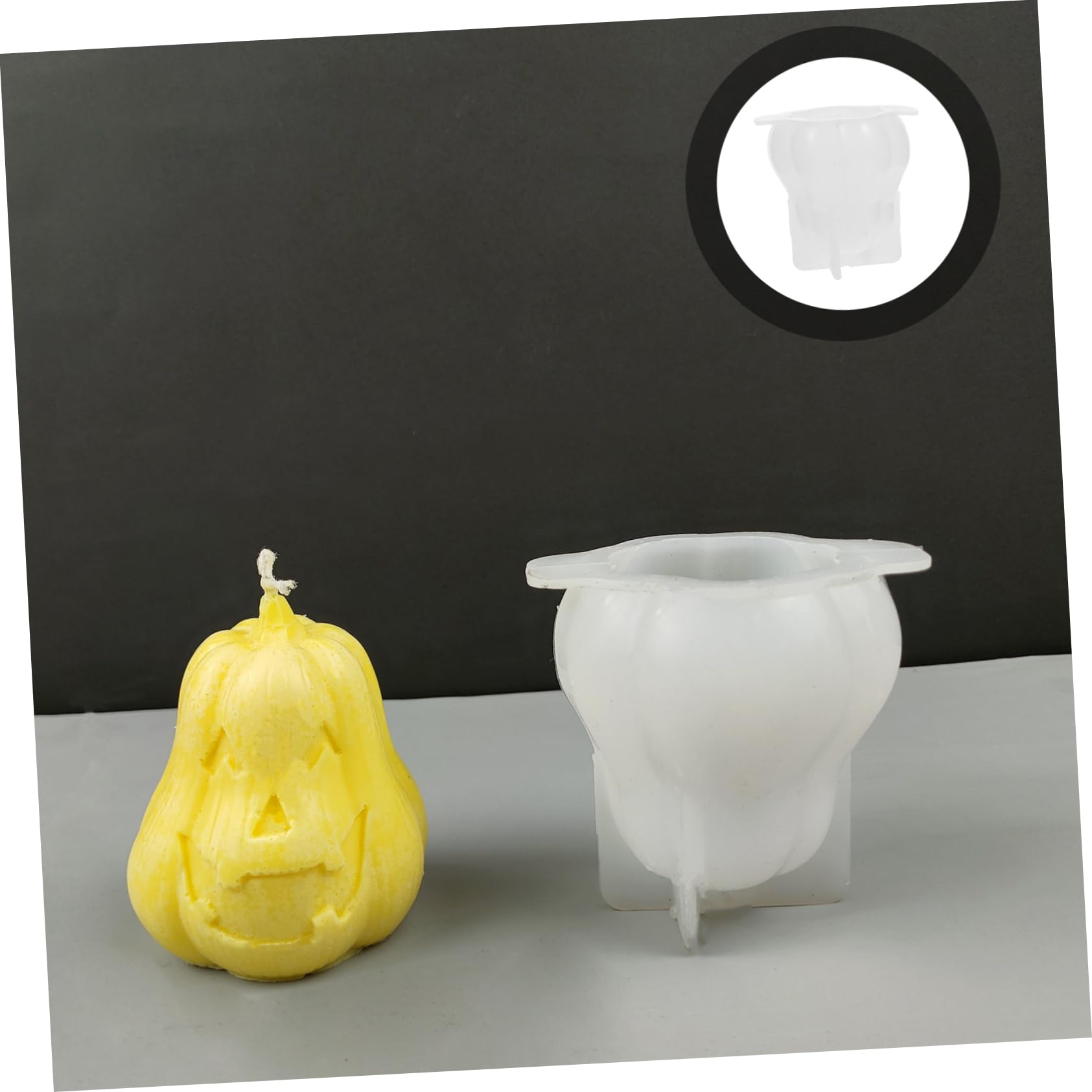 Angoily 4 Piezas Molde de Silicona para Velas con Forma de Calabaza Halloween Molde DIY para Velas Aromáticas y Duradero para Manualidades
