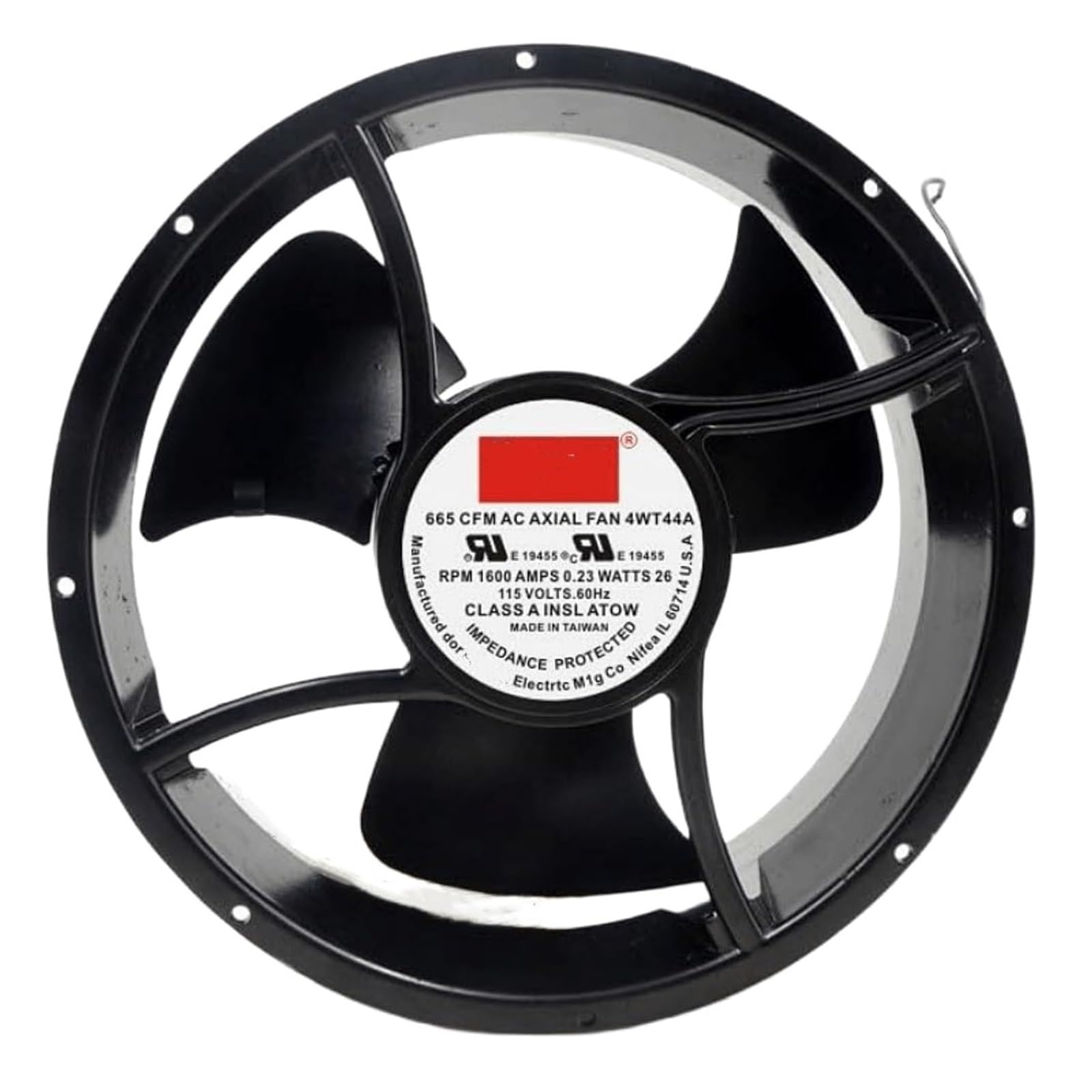 MXXDMOPD 4WT44A 665CFM AC 115V 0.23A 25489 25.4CM Axial Fan