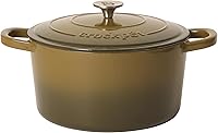 Vista 24 de Crock-Pot Artisan - Horno holandés redondo de hierro fundido esmaltado, 7 cuartos de galón, color verde pistacho