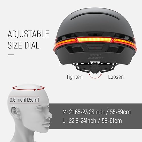 Miniatura 4 de LIVALL BH51MBH51M Neo Bluetooth Smart Bike Helmet Adult Helmet with Auto Sensor LED Turn Signal Tail Lights, Built-in Mic Speakers SOS Alert Bike