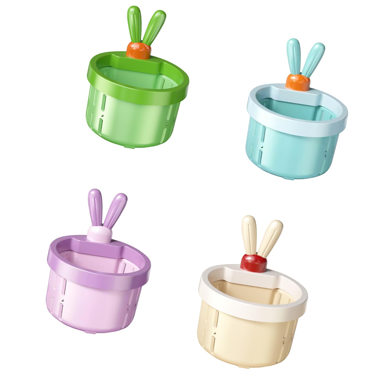 Jazuaiao Rabbits Ears Shaped Kitchen Waste Strainer Press Release Draining Basket Food Waste Catcher Sink Filter Enduring Sink Filter
