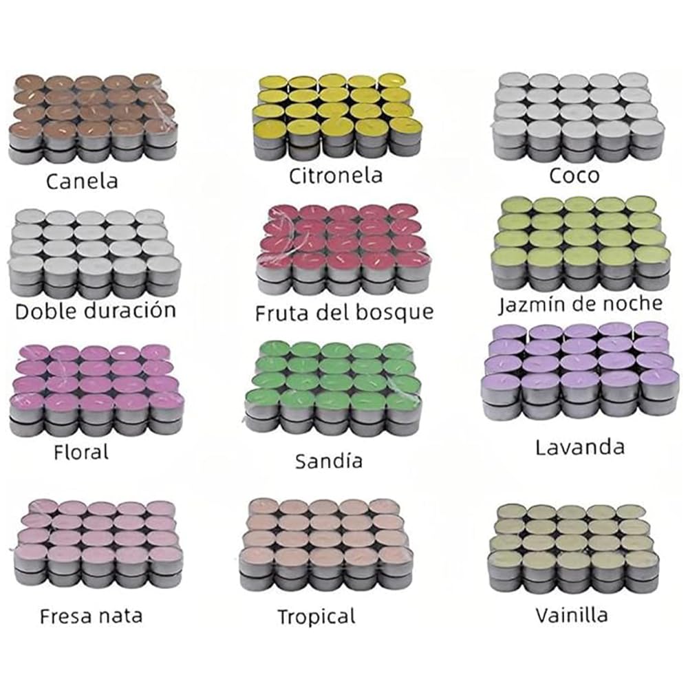 Vela de Téalights Aromáticas con perfumadas citronela 120velas ( PLUS HOME )