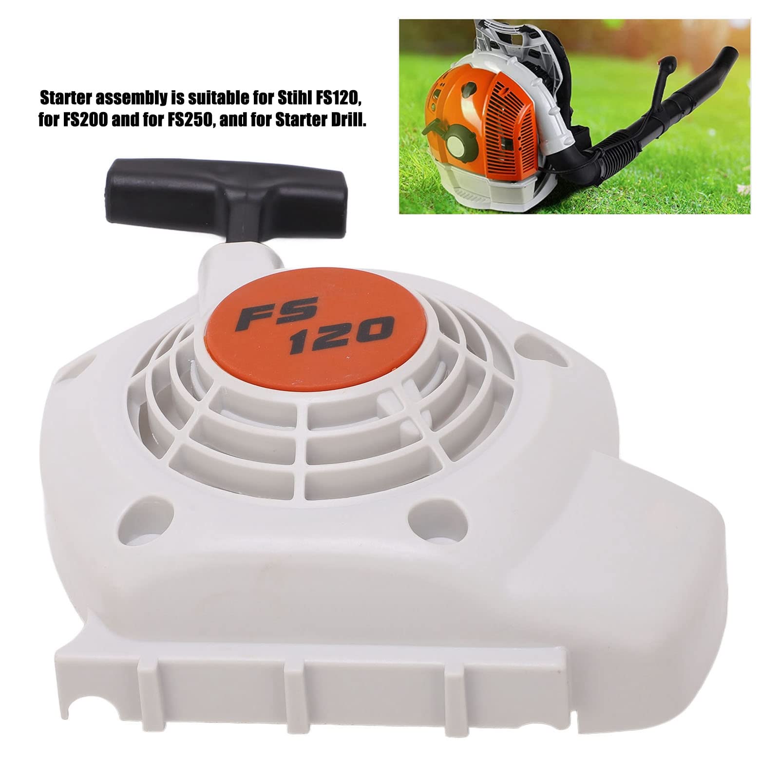 FTVOGUE Conjunto de Arranque de Repuesto ABS Juego de Arranque de Retroceso Alta Dureza Resistente a la Corrosión Prueba de Desgaste para Cortadora de Césped FS120 FS200 FS250 Uso Agrícola y Forestal