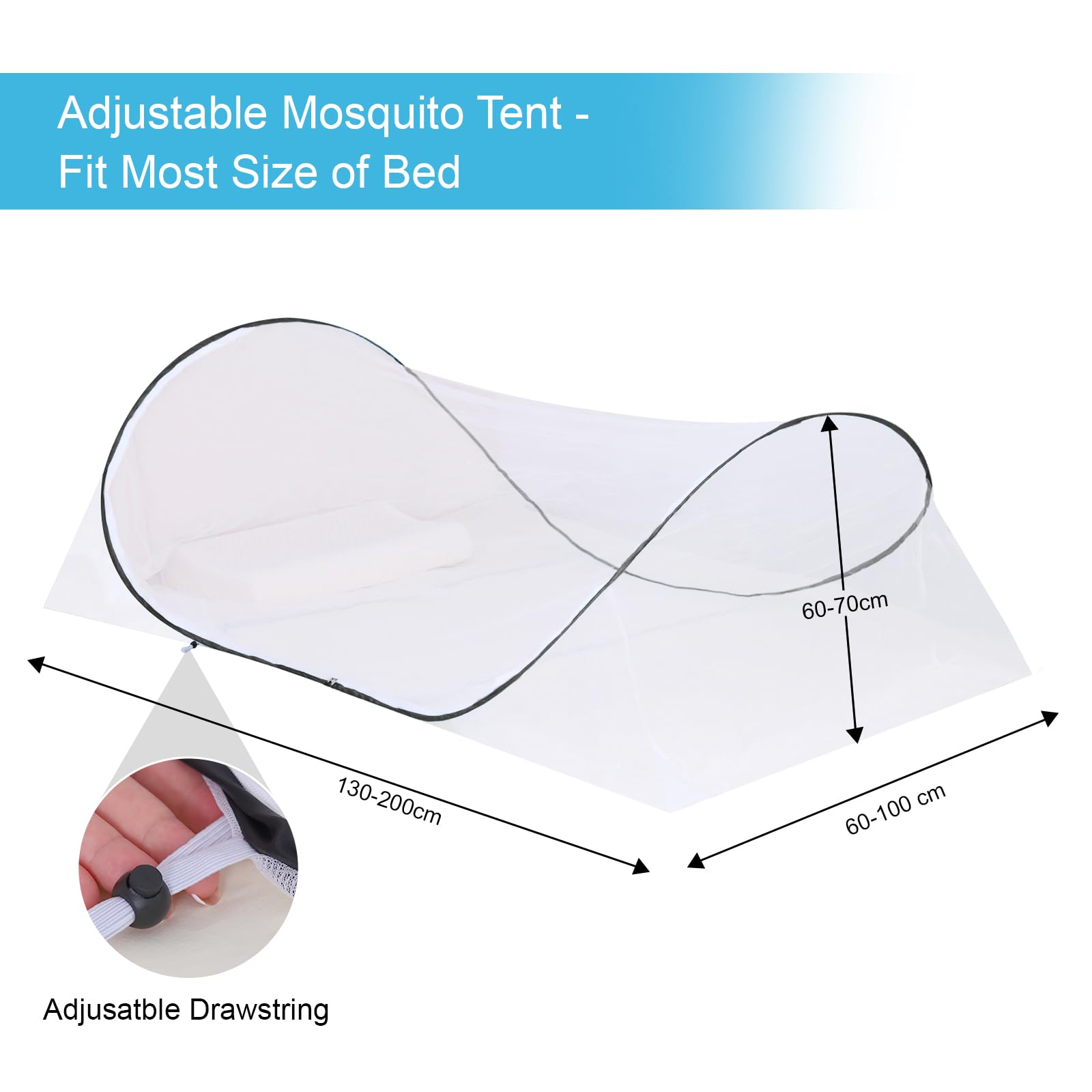 ABCDipper Travel Mosquito Net Foldable Pop Up Bed Net Outdoor Canopy Camping Tent Girls Bedroom Decor Accessories for Adults Kids Children - Image 2