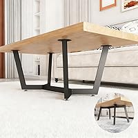 Vista 10 de Patas de metal para mesa de café de 16 pulgadas, patas de banco negras, patas de silla de escritorio resistentes para muebles, juego de 2, base