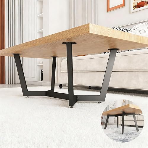 Miniatura 10 de Patas de metal para mesa de café de 16 pulgadas, patas de banco negras, patas de silla de escritorio resistentes para muebles, juego de 2, base