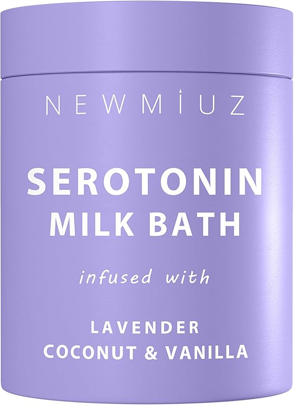 New Miuz Banho de Leite em Pó com Coco e Lavanda, Fragrância de Baunilha, 300 g