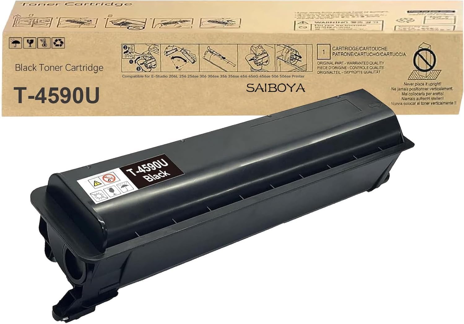 T4590U T-4590U Black Toner Cartridge Replacement for Toshiba T-4590U E-Studio 206L 256 256se 306 306se 356 356se 456 456G 456se 506 506se Printers (36,600 Yield)