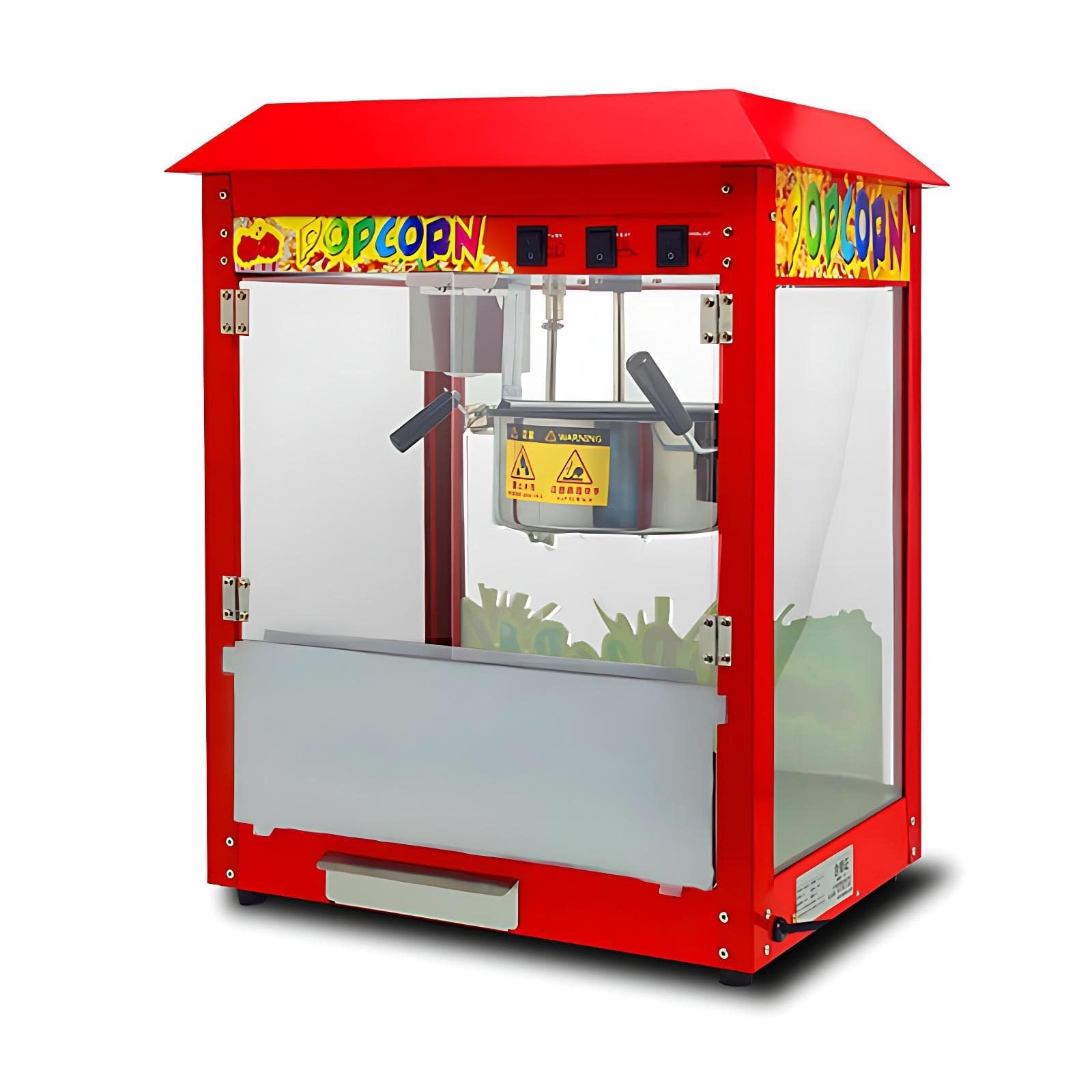 Máquina Comercial para Hacer Palomitas de maíz, hervidor de 10 oz, 1400 W, para encimera, para 60 Tazas por Lote, Estilo Teatro, con Control de 3 interruptores, Marco de Acero