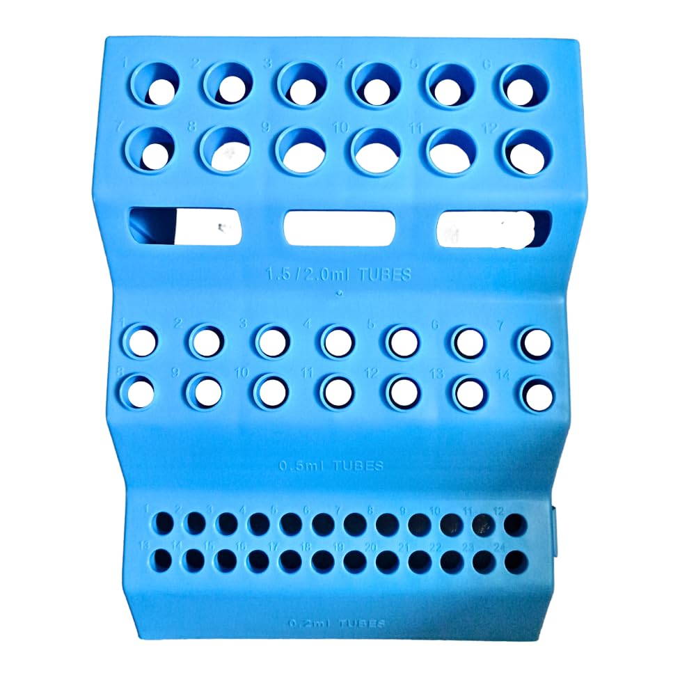 AANIJ® Micro Tube Rack 3 Step Interlocking for 0.2 ml, 0.5 ml, 1.5 ml and 2 ml MCTs Pack of 1 Autoclavable PP Multi-Level Rack for Molecular Biology, Biotech, Pathology & Laboratory Use-image-25