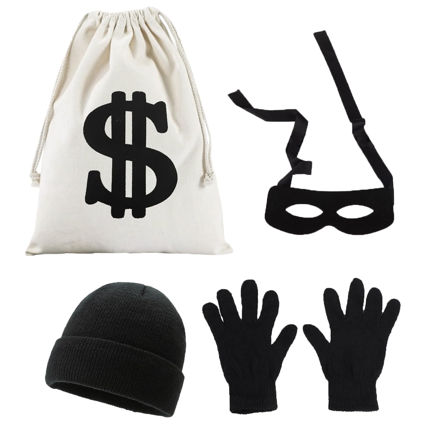 MisFun Bank Robber Costume, Masquerade Costumes for Halloween Carnival