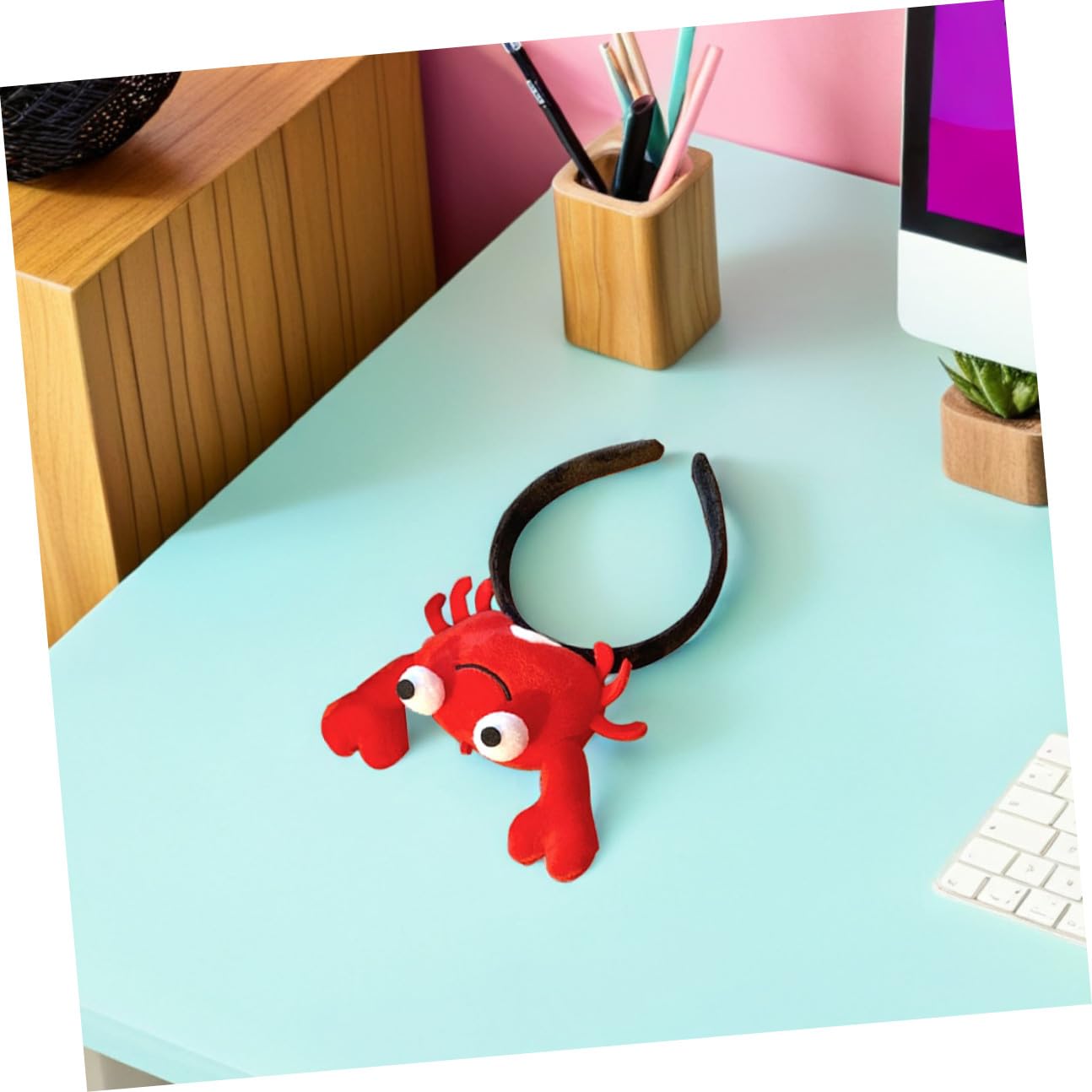 Mobestech 2 pezzi Cerchietti per Capelli Granchio e Aragosta Imbottiti Accessori Decorativi Leggeri e Stabili per Feste e Cosplay