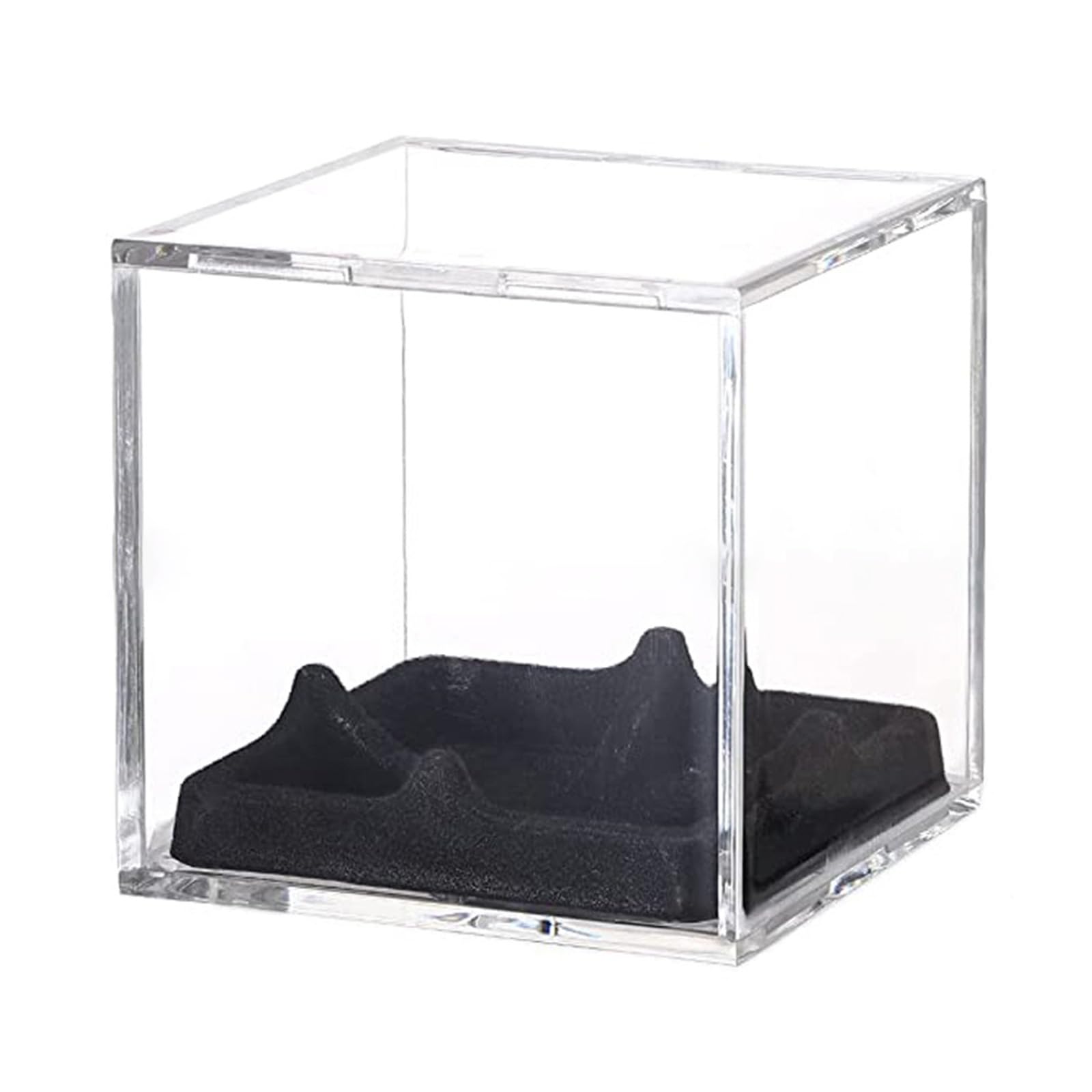 Clear Sports Baseball Holder Container Stand Acrylic Cube Baseball Storage Box Softball Square Clear Display Case Display Cube
