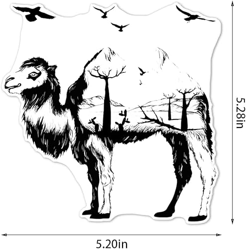 Miniatura 2 de Sellos transparentes de fondo de camello para hacer tarjetas, animales de árbol de pájaros, sellos de goma transparente para decoración de tarjetas