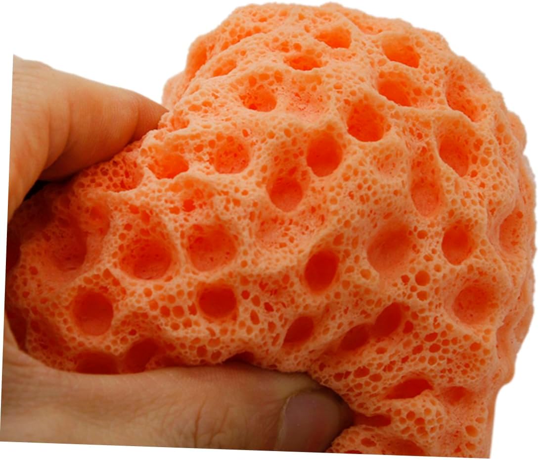 Orange Hydrophilic Polyurethane Body Bath Sponge for Daily Cleansing image 3