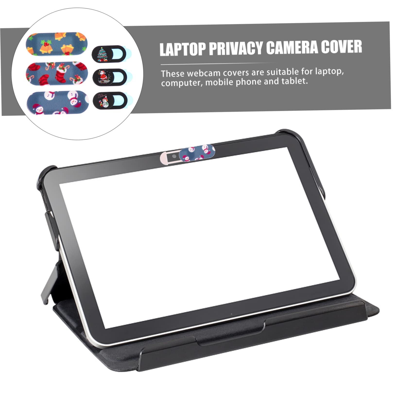 Artibetter 18pezzi Copertura Privacy Webcam Design Natalizio Scorrevole per Laptop e Tablet Protezione Facile e Creativa per La Sicurezza Digitale