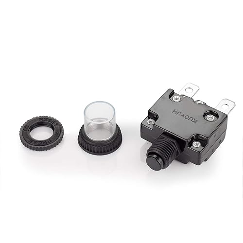 Miniatura 4 de DIYhz Interruptores de circuito de 12 amperios, protector térmico de interruptor de sobrecarga serie 88 Restablecimiento manual del botón con