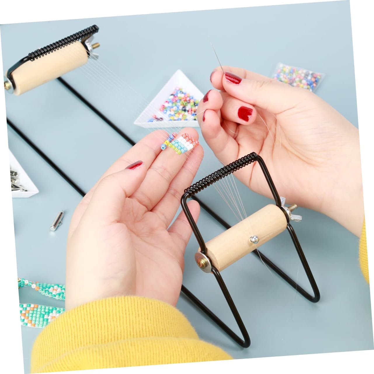 DIYEAH 5pcs Bracelet Making Bead Loom Tool Bracelet Weaving Tools Creative Knitting Supply Handmade Jewelry Accessory