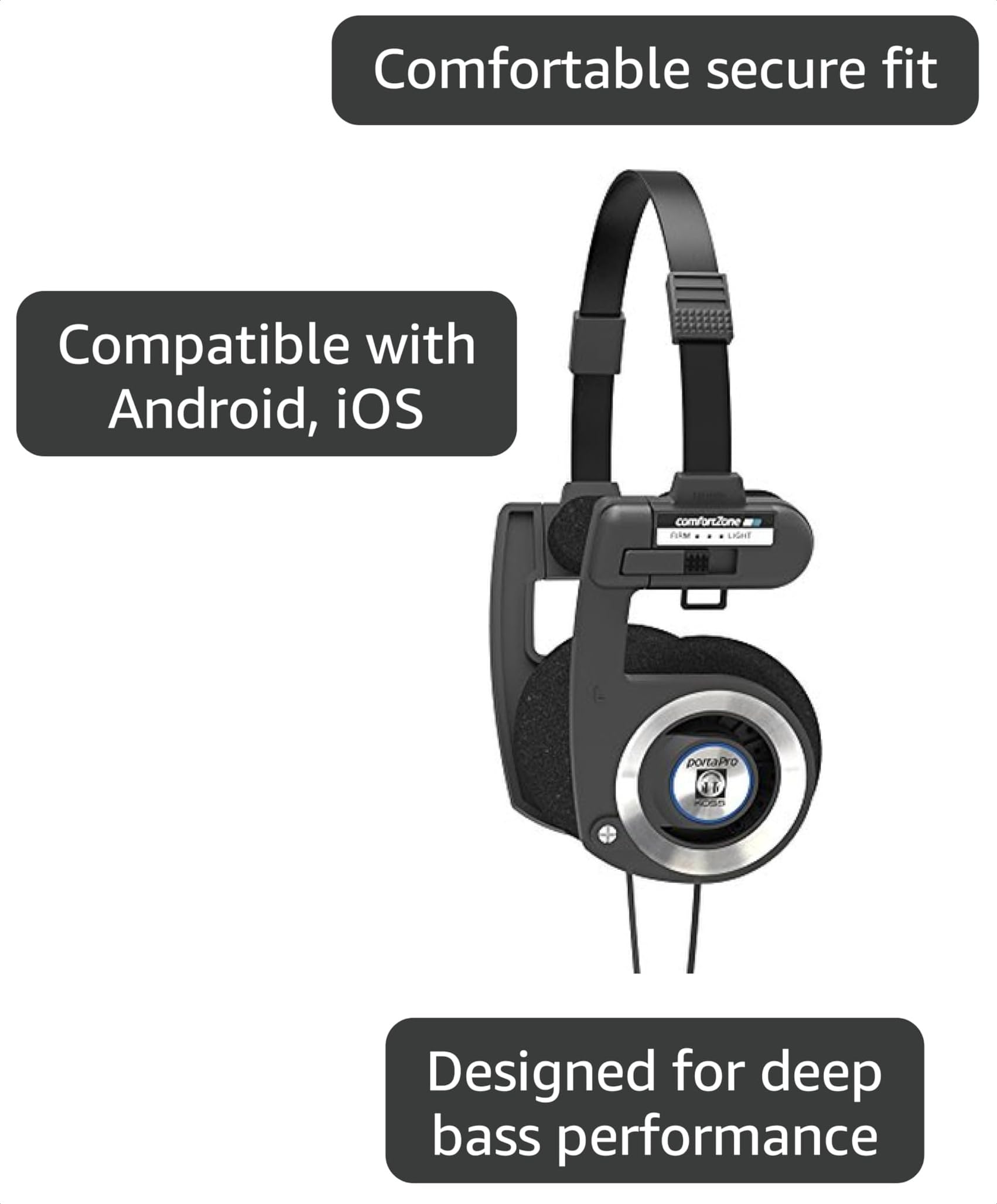 Amazon.com: Koss Porta Pro Black Retro 80s Style On-Ear Headphones