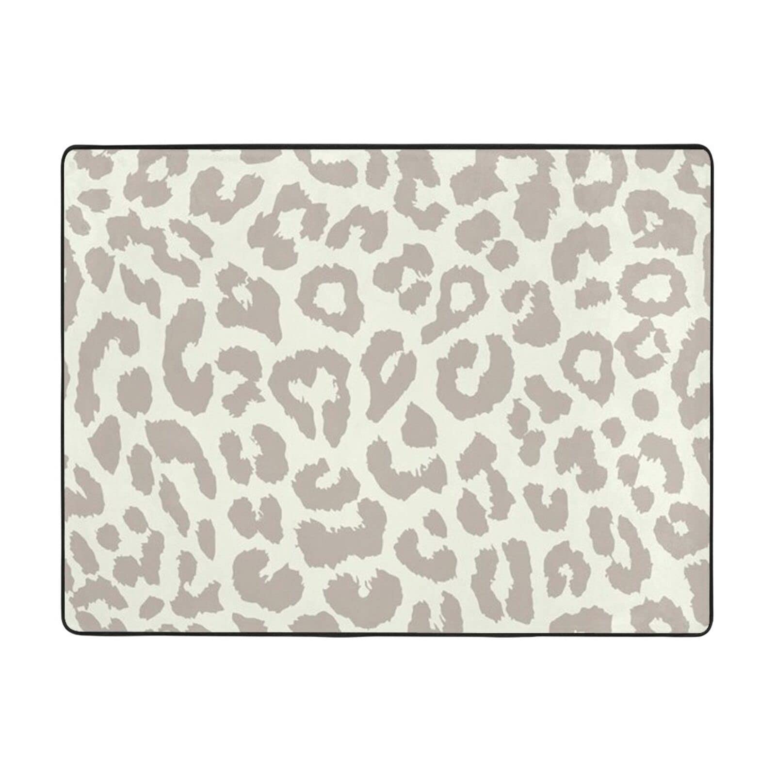 Grand tapis lavable marron 160 x 120 cm antidérapant et doux pour salon et chambre