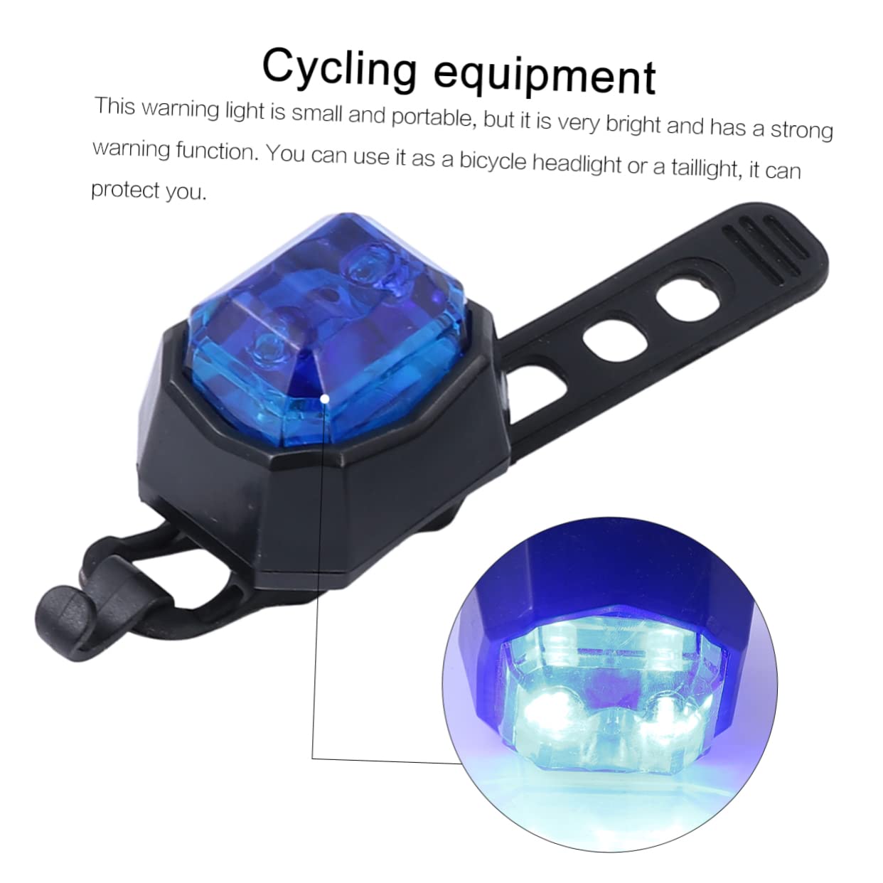 ibasenice 6pcs Gemstone Bike Tail Light Cycling for Night Riding Easy to Use and Install Includes Colors