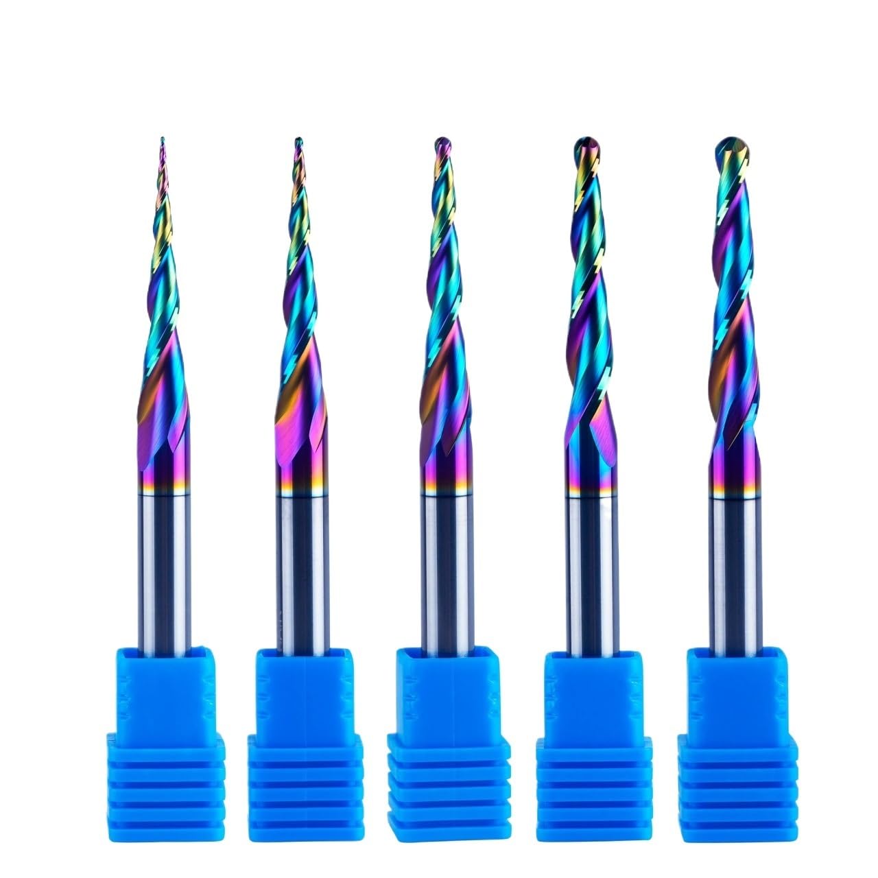 Fresa a punta sferica conica con gambo da 6 mm, punta for fresa in metallo duro con rivestimento DLC, 1 pcs(P2BC-R0.5-30.5-D6-D)