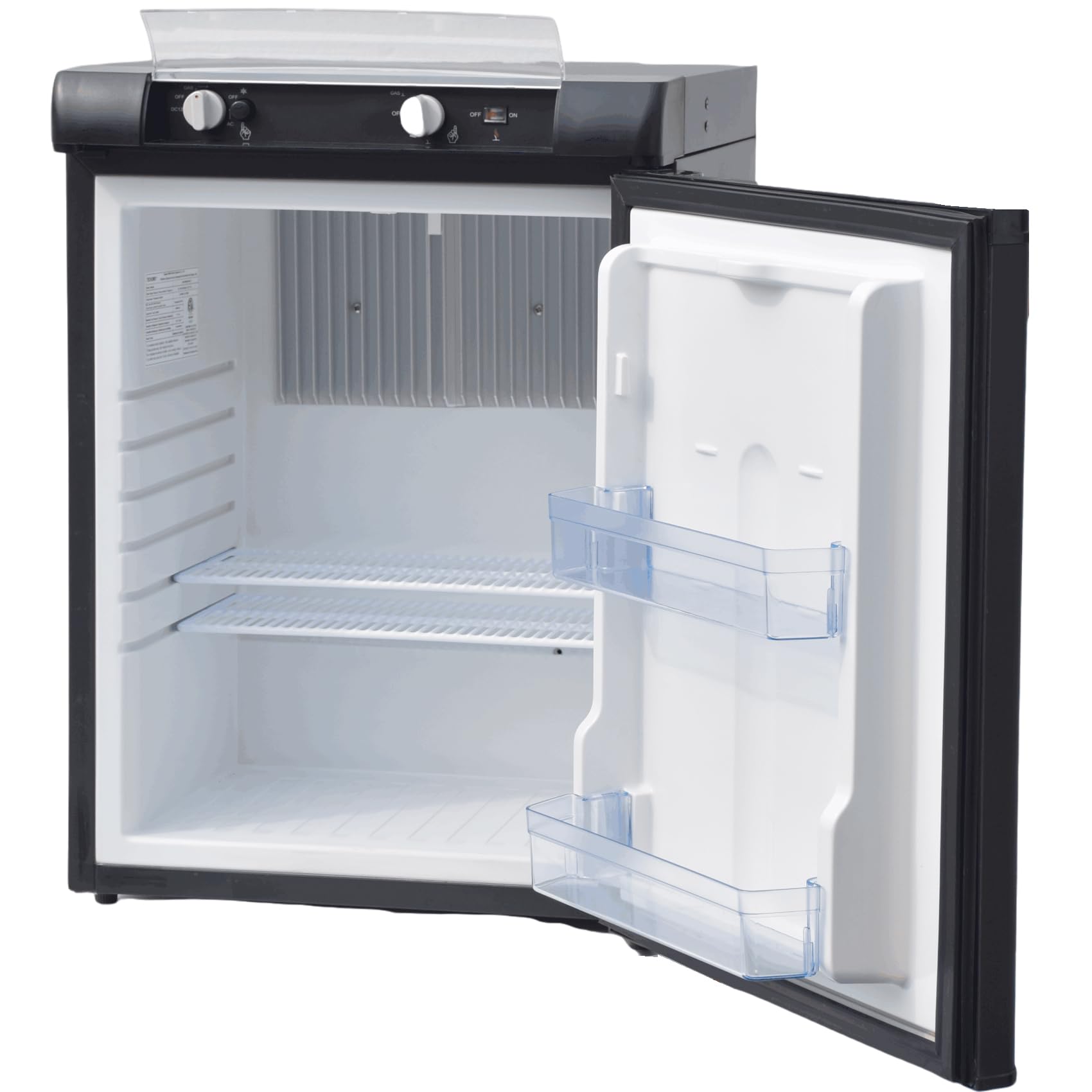 Smad Nevera Camper 60L, Nevera Trivalente-Gas 12V 230V, Camping Frigorifico Trivalente para Caravanas, Autocaravanas, Furgonetas, Garajes, Camiones, Casas Móviles, Sin Ruido, Absorción