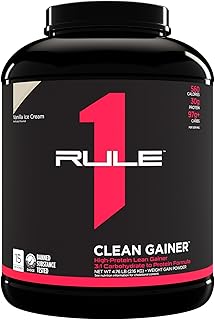 Rule 1 R1 Clean Gainer, Vanilla Ice Cream - 4.76 Pounds - 30g of Complete Protein with 3:1 Carb-to-Protein Ratio - 15 Servings