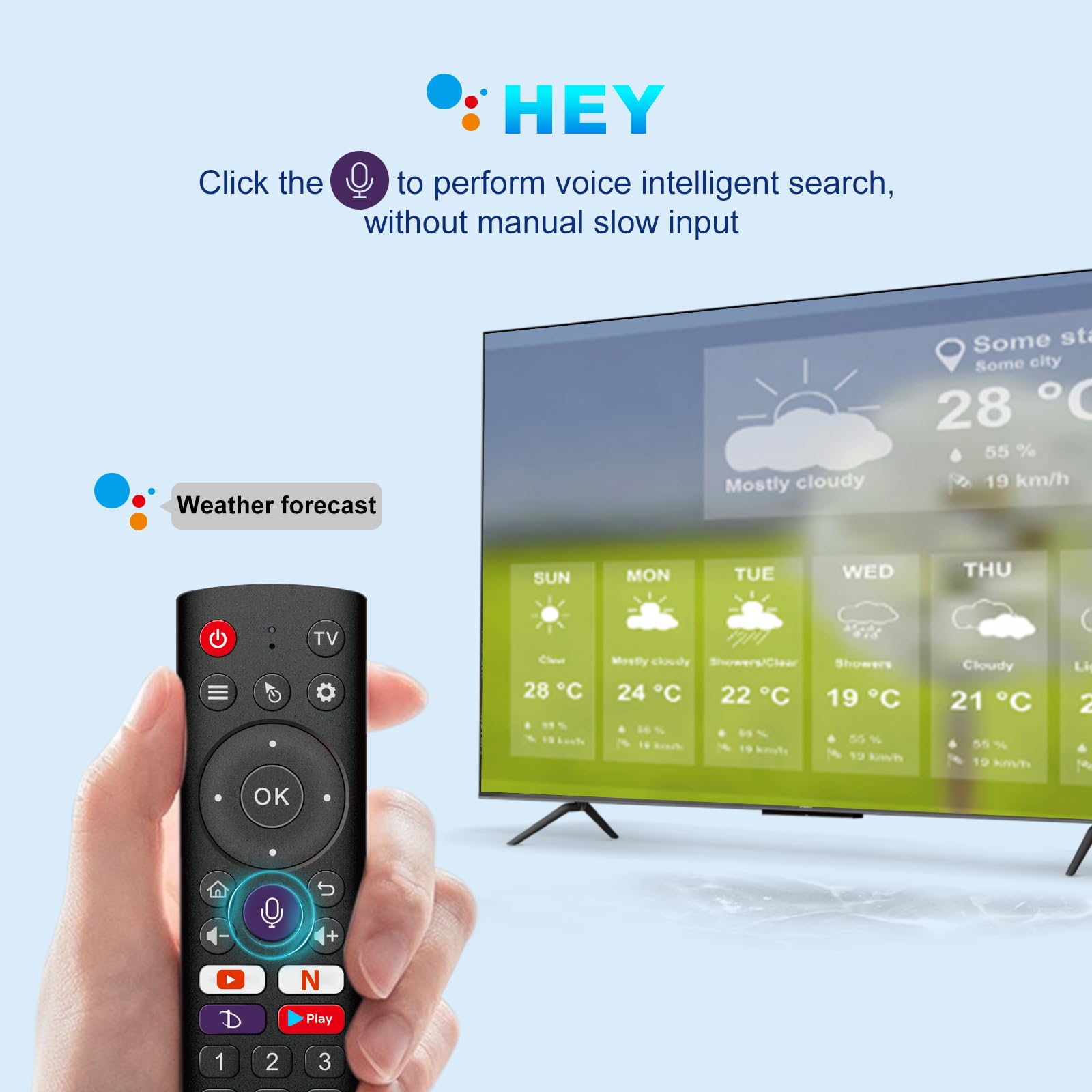 Android TV Stick 4K 2G+16GB H313 Quad-Core 64bit WiFi5 Dual 2.4G/5G WiFi HDR10+ HD Smart TV Stick Box (H 2+16APP)