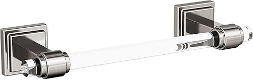 Vista 90 de Amerock BH36062CG10 - Toallero de mano Glacio de 5-7/16 pulgadas de longitud para pared de baño y cocina pequeña, accesorios de baño Transparente