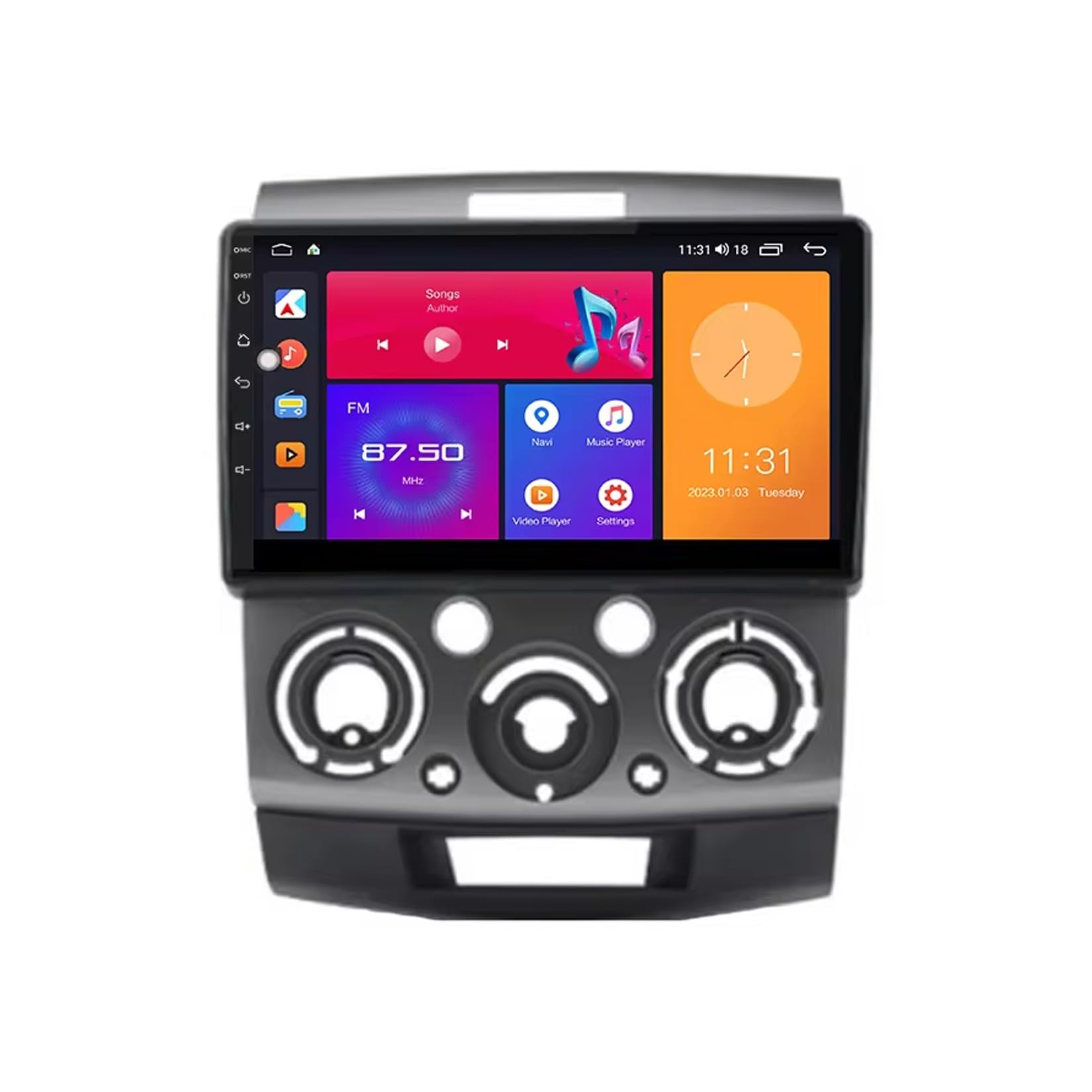 Autoradio 2 Din Android 10 pour Mazda BT-50 avec écran tactile GPS de 9 pouces