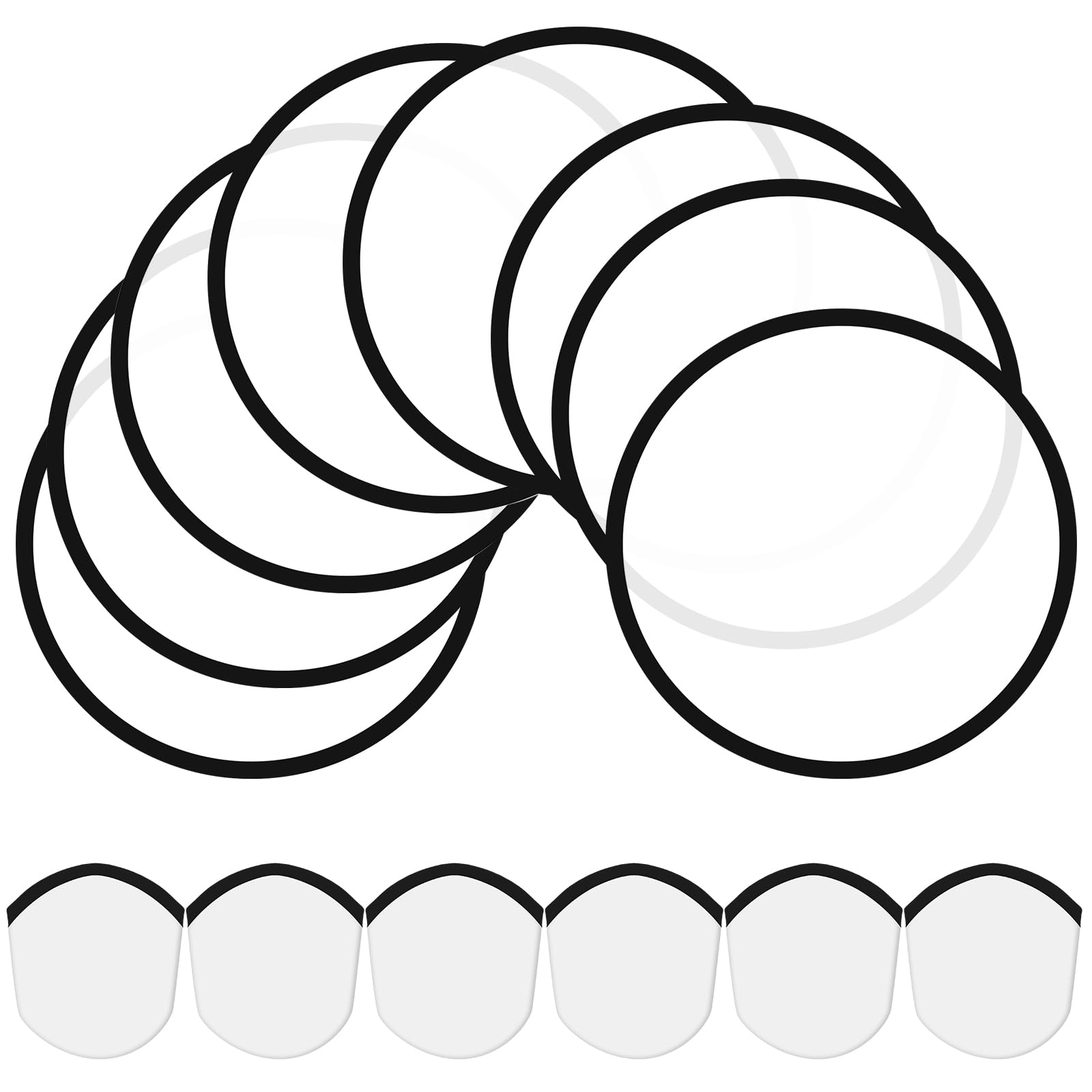 Gejoy Foldable Flying Disc Fans Bulk with Bags 9.8 Inch DIY Sublimation Handheld Cooling Fan Beach Flying Disc for Summer Outdoor Games Activities Birthday Wedding Party Favors