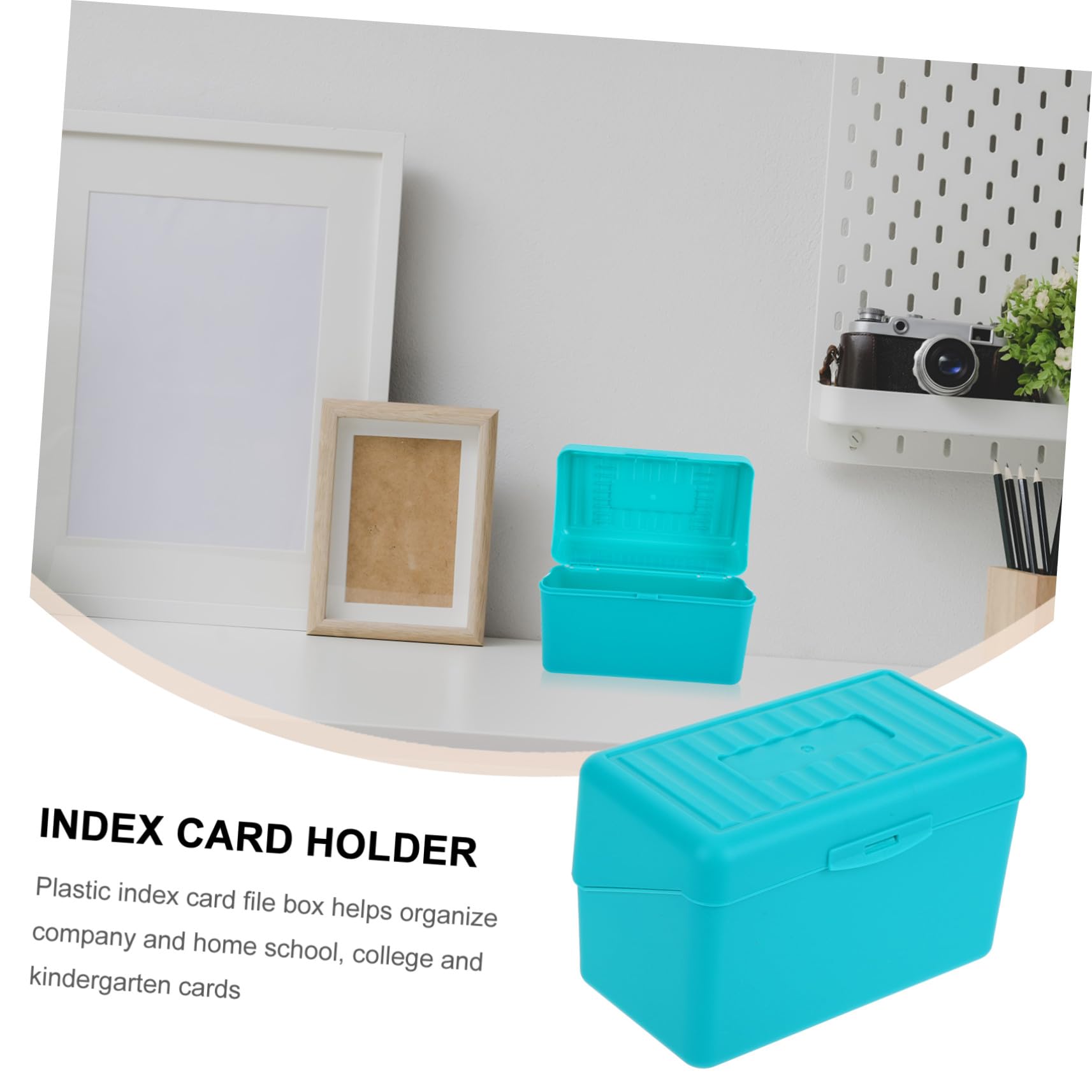 Alipis 4 Stück Teiliges Robuster Kunststoff Karteikartenbox mit Klappdeckel und Fächern für Rezepte Notizen Fotos Praktischer Indexkartenhalter für Büro und Zuhause in Gelb Weiß Grün Rot