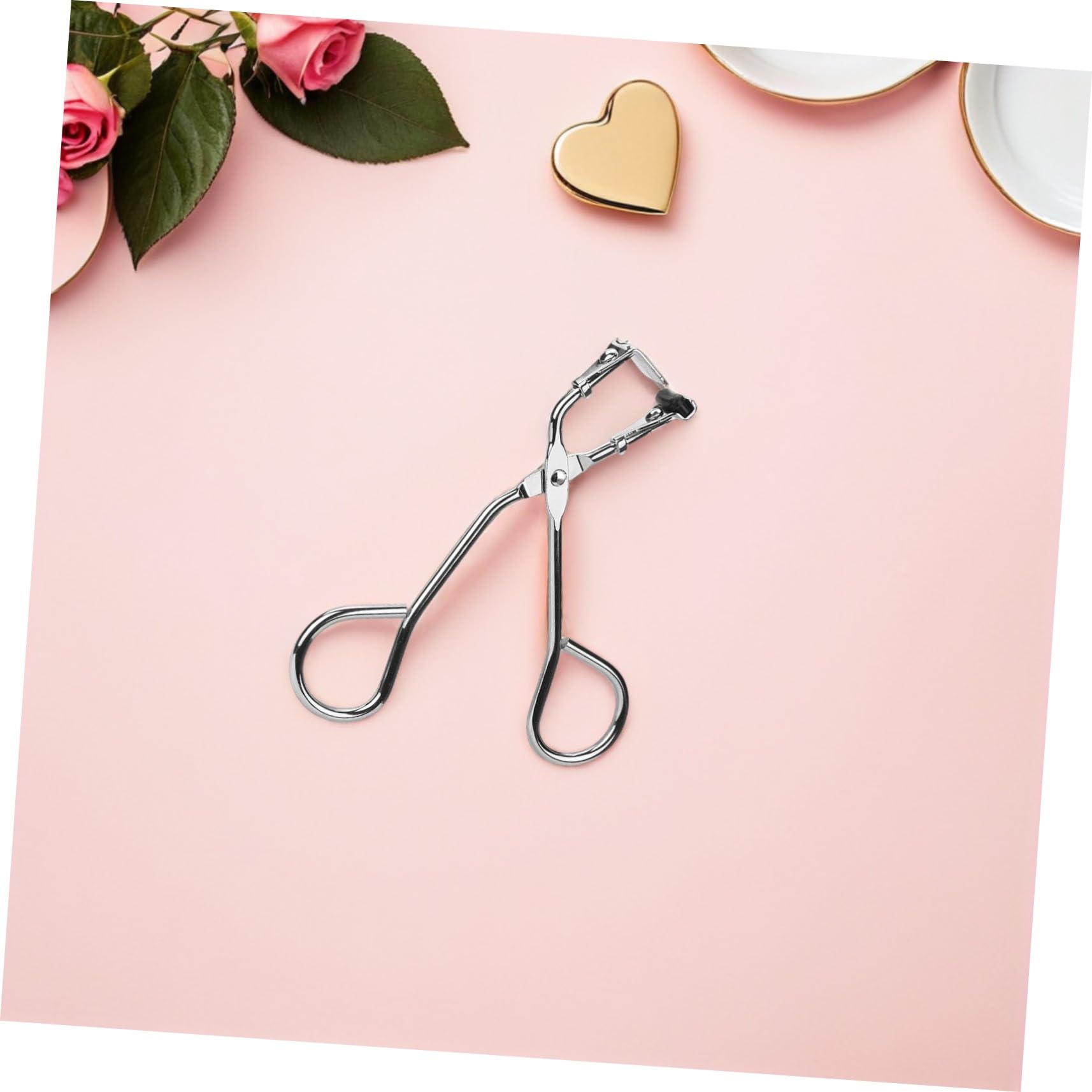 iplusmile Piegaciglia in Acciaio Inossidabile, Strumento Pratico e Portatile Per Arricciare Ciglia Naturali e Finte, Per Trucco Quotidiano e Look Feste