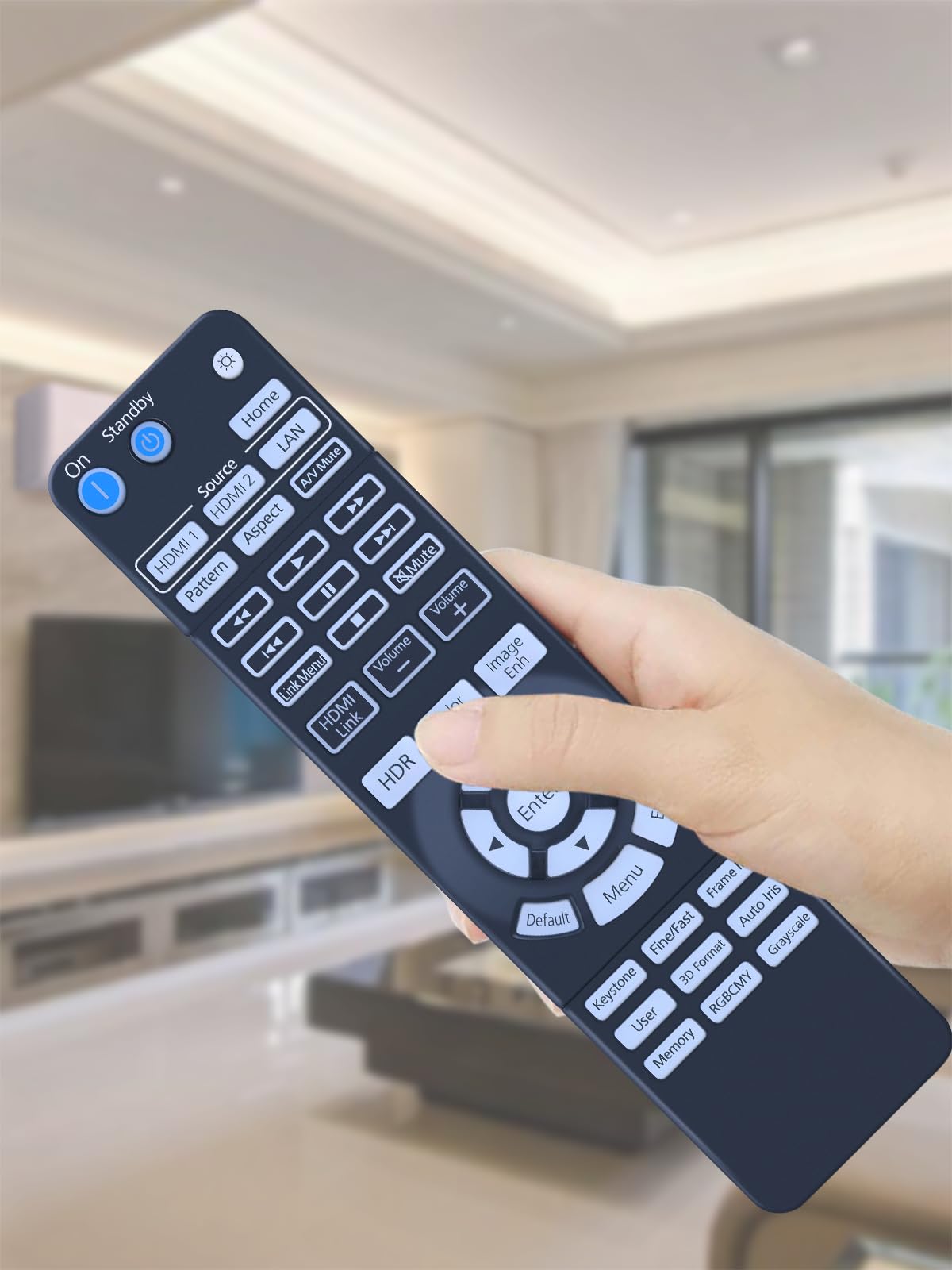 Neu Ersatz Fernbedienung kompatibel mit Epson EH-TW7000 4K PRO-UHD-Projektor Home Cinema 3800, 3200, 3810, H959A