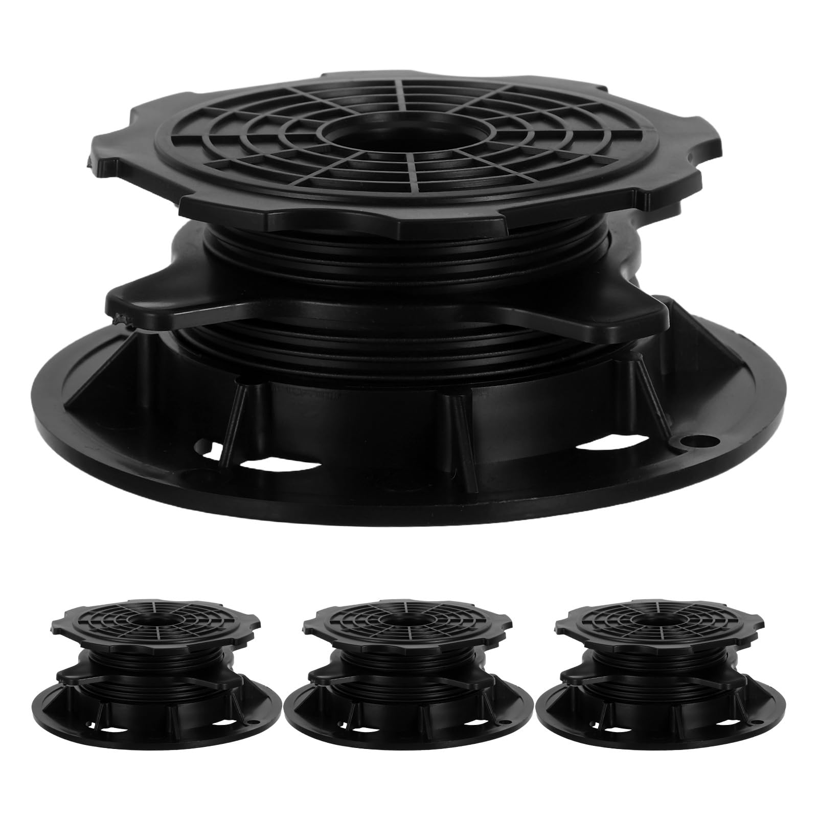 Sosoport 4 Soportes Ajustables para Terraza Exterior Pedestal de Plástico Resistente para Nivelar y Elevar Suelo de 22-40 MM Soporte para Tarimas y Adoquines Drenaje y Durabilidad UV