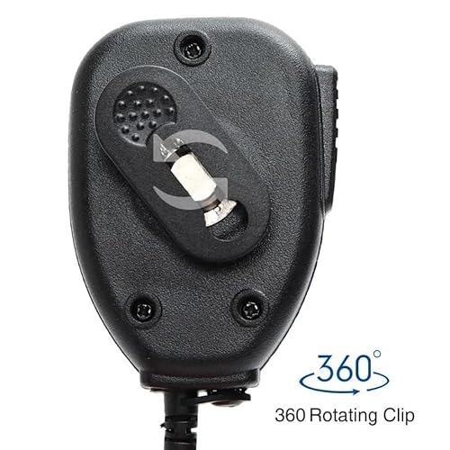 Miniatura 4 de Techzoco Micrófono Altavoz Para Walkie Talkie, Micrófono Para Walkie Talkie, Compatible Con Baofeng Bf-F8hp Uv-5r Uv-5r Plus Gt-3 Bf-888s Radio Con Suspensión De Micrófono, Led Rojo