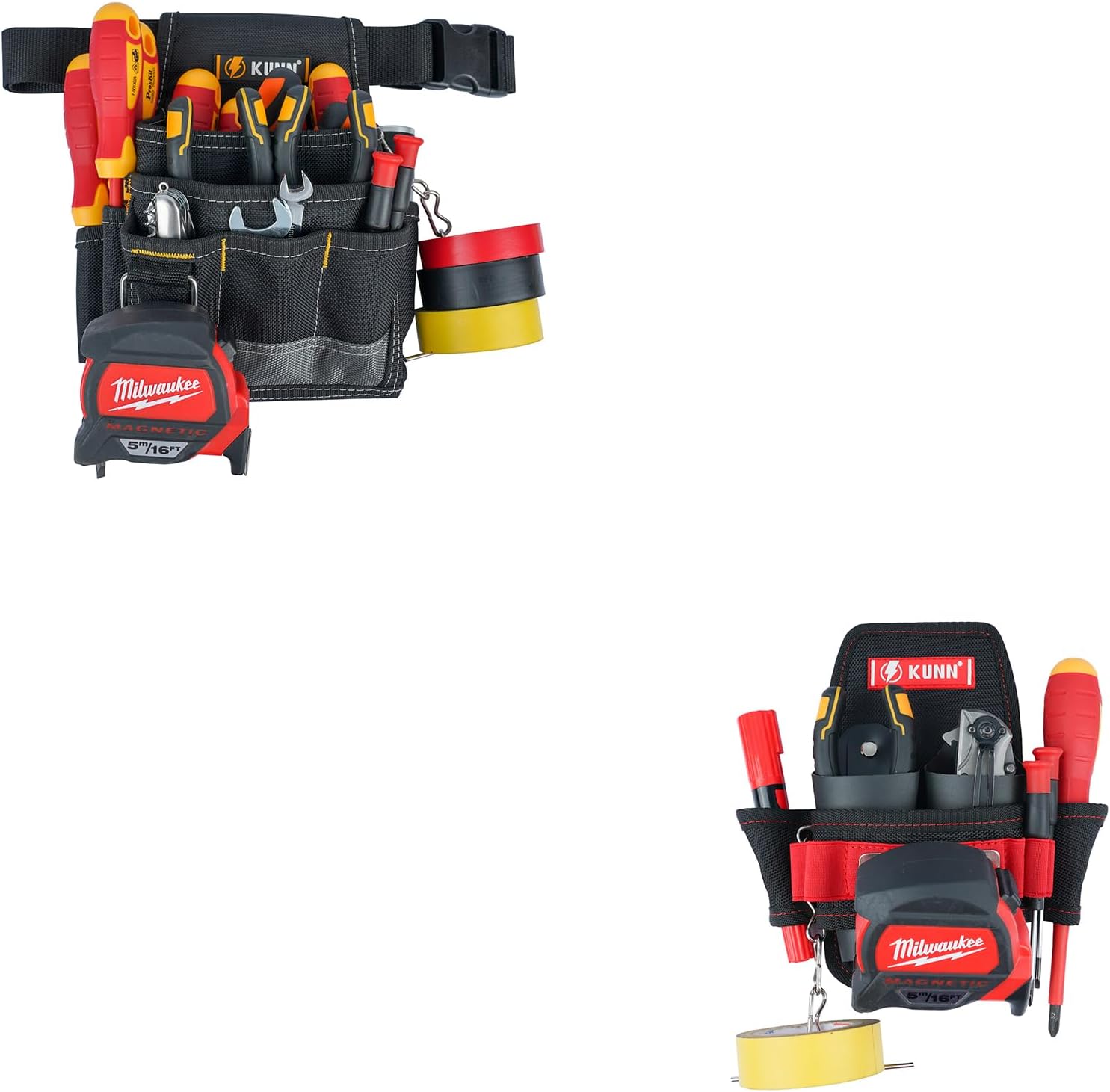 KUNN Electrician Tool Pouch & Small Tool Pouch with Belt Clip