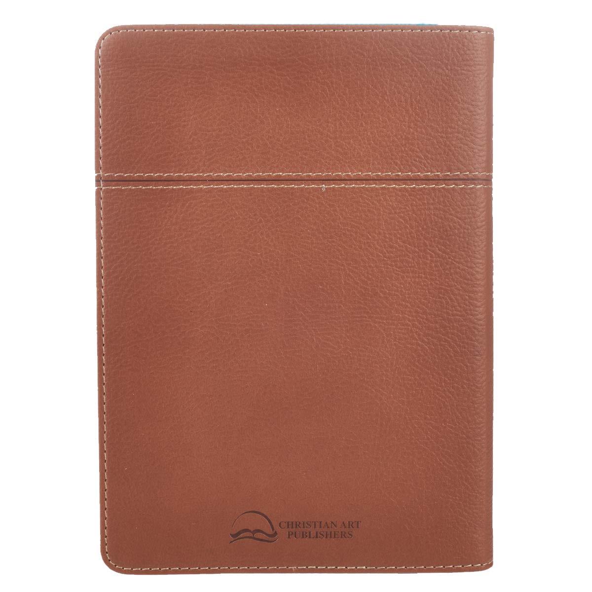 Words of Jesus for Men Daily Devotional Brown Vegan Leather - Image 2