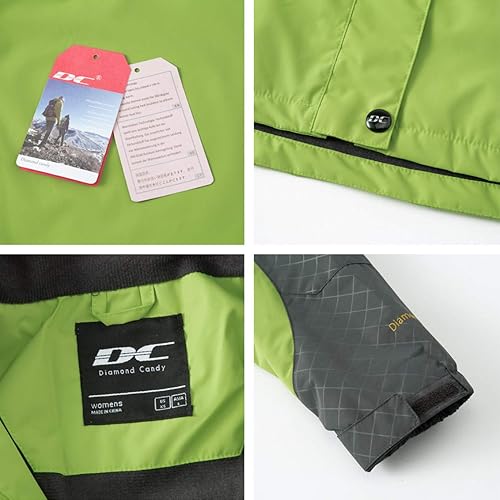 Miniatura 6 de Chaqueta de lluvia Diamond Candy para mujer, con diseño para senderismo, impermeable y ligera, con capucha