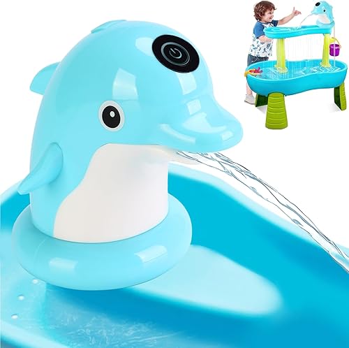 Juguete de bomba de mesa acuática Dolphin para niños, bomba recargable inalámbrica para mesas de agua, instalación sin taladro, accesorios de juego