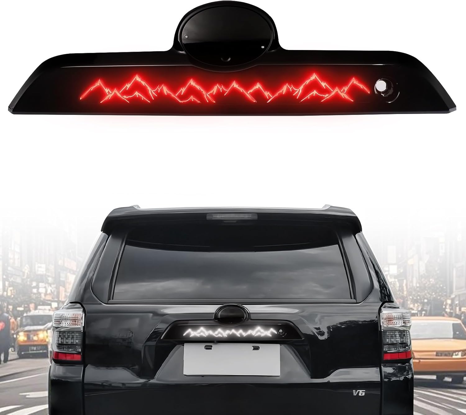 LED Rear Trunk Tail lights For Toyota 4Runner 2010-2023 Rear License Brake Stop Light Lamp Assembly,Play&Plug (Circle Hole Button Type)